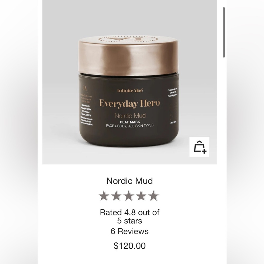 Nordic mud, 118ml retail $120